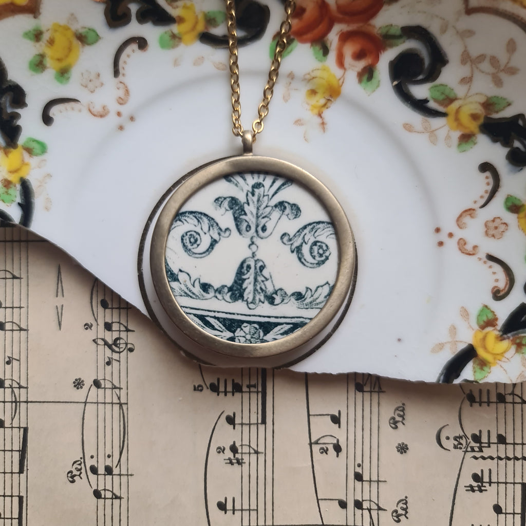 Collana media Fregio verde acqua