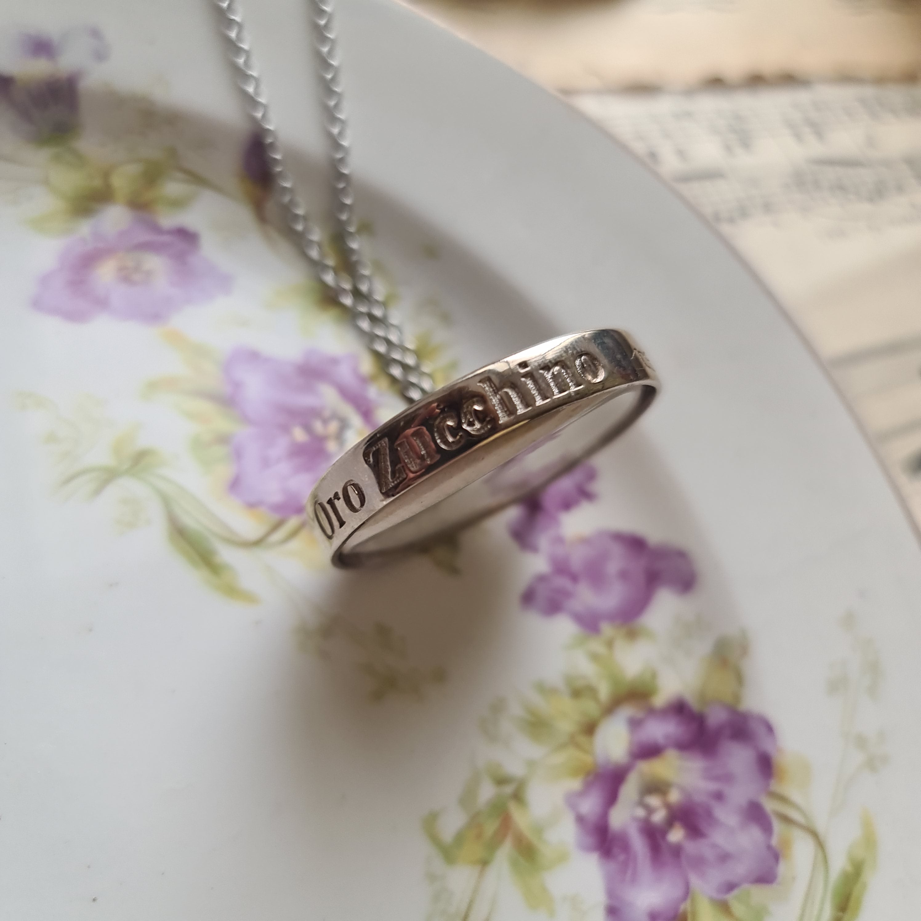 Collana preziosa fiori blu