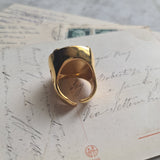 Anello con foglia marrone